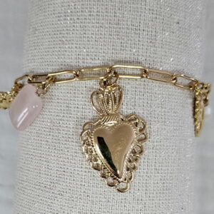 ✨ Bracelet “Charms Cœur Doré”