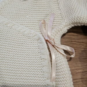 Gilet Cache-Cœur Tricoté – Beige Ivoire