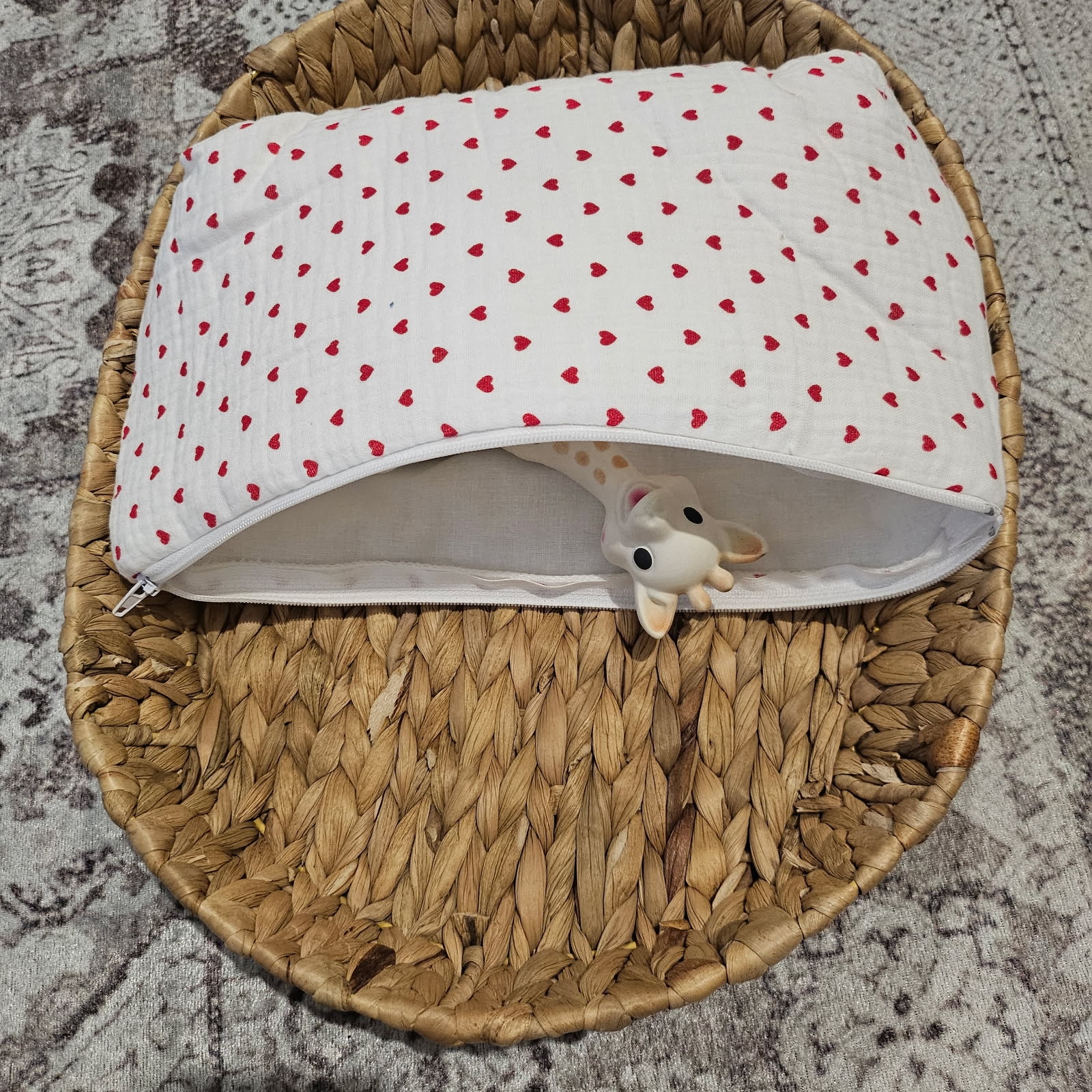 Pochette Matelassée “Petits Cœurs”