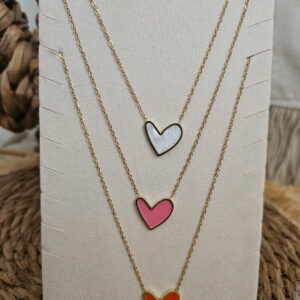 Collier “Petit Cœur d’Amour” – 3 Couleurs