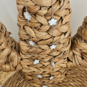 Sautoir “Trèfles Nacrés” – Argenté